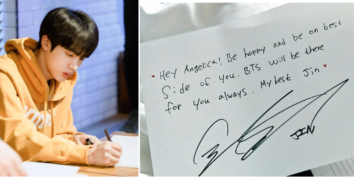 BTS Jin handwriting and personalities