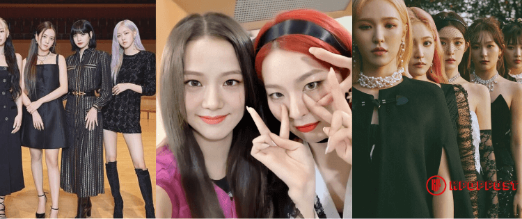 Blackpink and Red Velvet Sweet Friendship Inkigayo on Instagram
