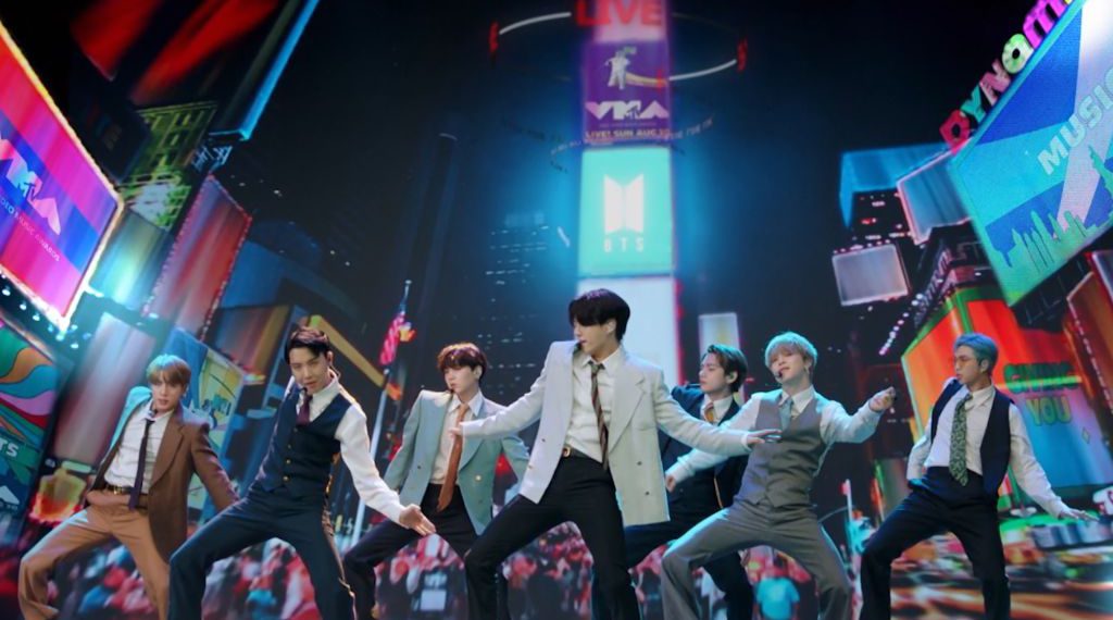 BTS Dynamite performance in MTV VMAs 2020 and won best kpop awards