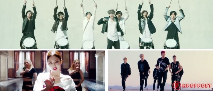 Kpop groups and soloists most-watched performance videos, dance version
