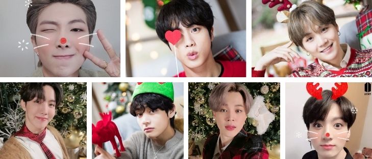 BTS happy holidays snow flower and christmas love