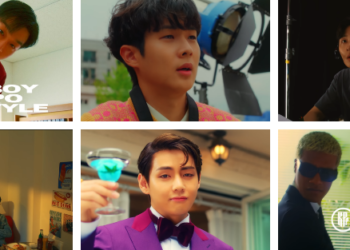 Kim Taehyung wooga Family in Peakboy Gyopo Hairstyle