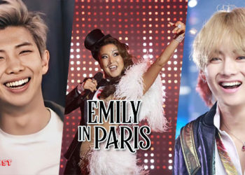 BTS V and RM Having Fun Watching Ashley Park “Dynamite” Performance on “Emily in Paris”