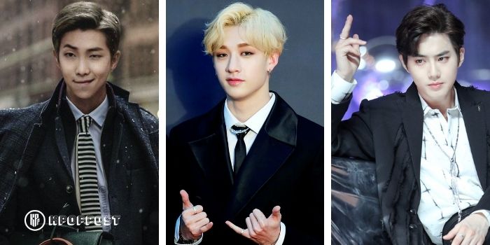 the best male kpop leaders 2022 bts rm stray kids bang chan exo suho