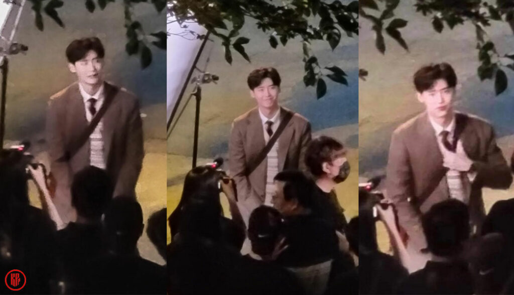 Lee Jong Suk filming as Lawyer Park Chang Ho. | Twitter