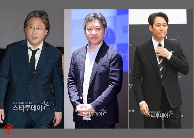 Park Chan Wook - Hirokazu Koreeda - Lee Jung Jae(from left to right)| Star Today DB (Naver) 