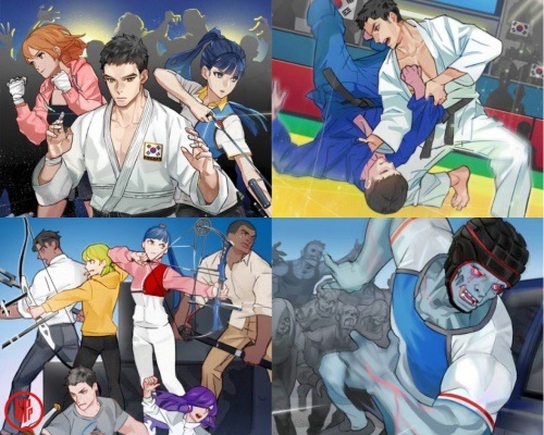 Athletes will fight zombie athletes in “Taereung Zombie Village.” | Webtoon Naver.