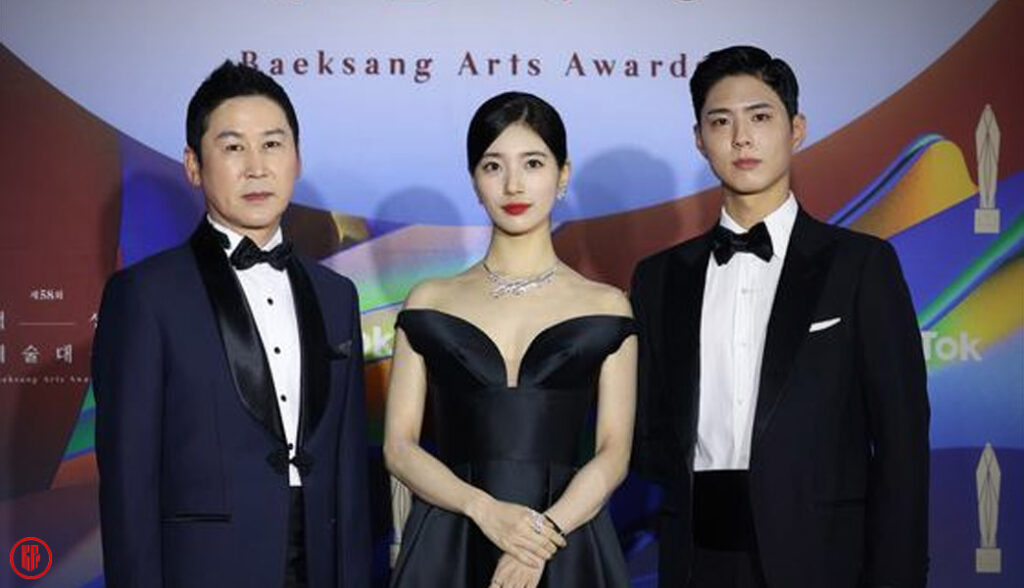 Shin Dong Yup, Bae Suzy, and Park Bo Gum hosted the 58th Baeksang Arts Awards 2022.