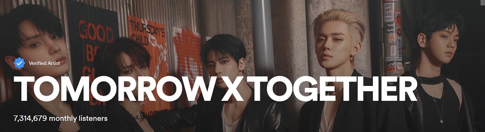 TOMORROW X TOGETHER Monthly Listeners on Spotify