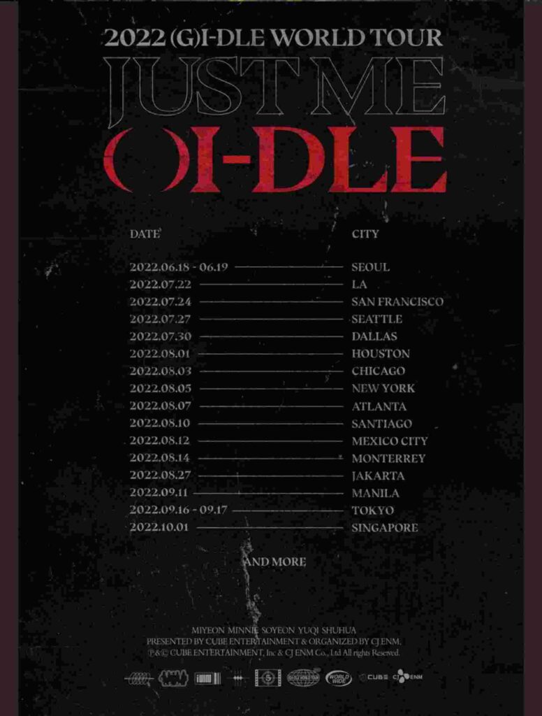 (G)I-DLE “JUST ME ()I-DLE” World Tour 2022