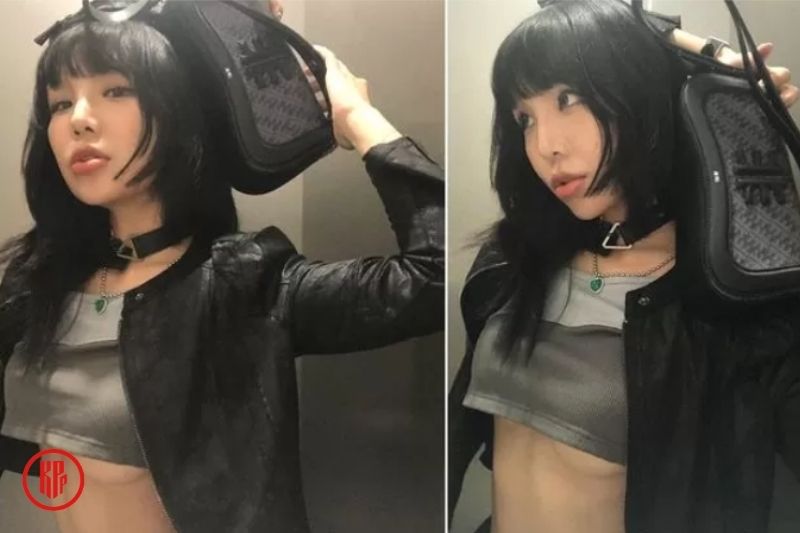 korean rapper underboob fashion