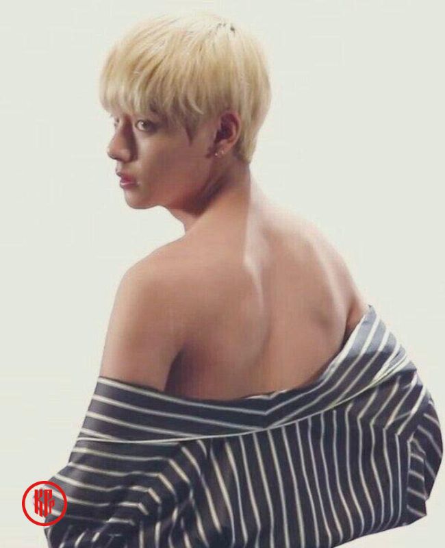 male kpop idols bts v kim taehyung sexy backless fashion