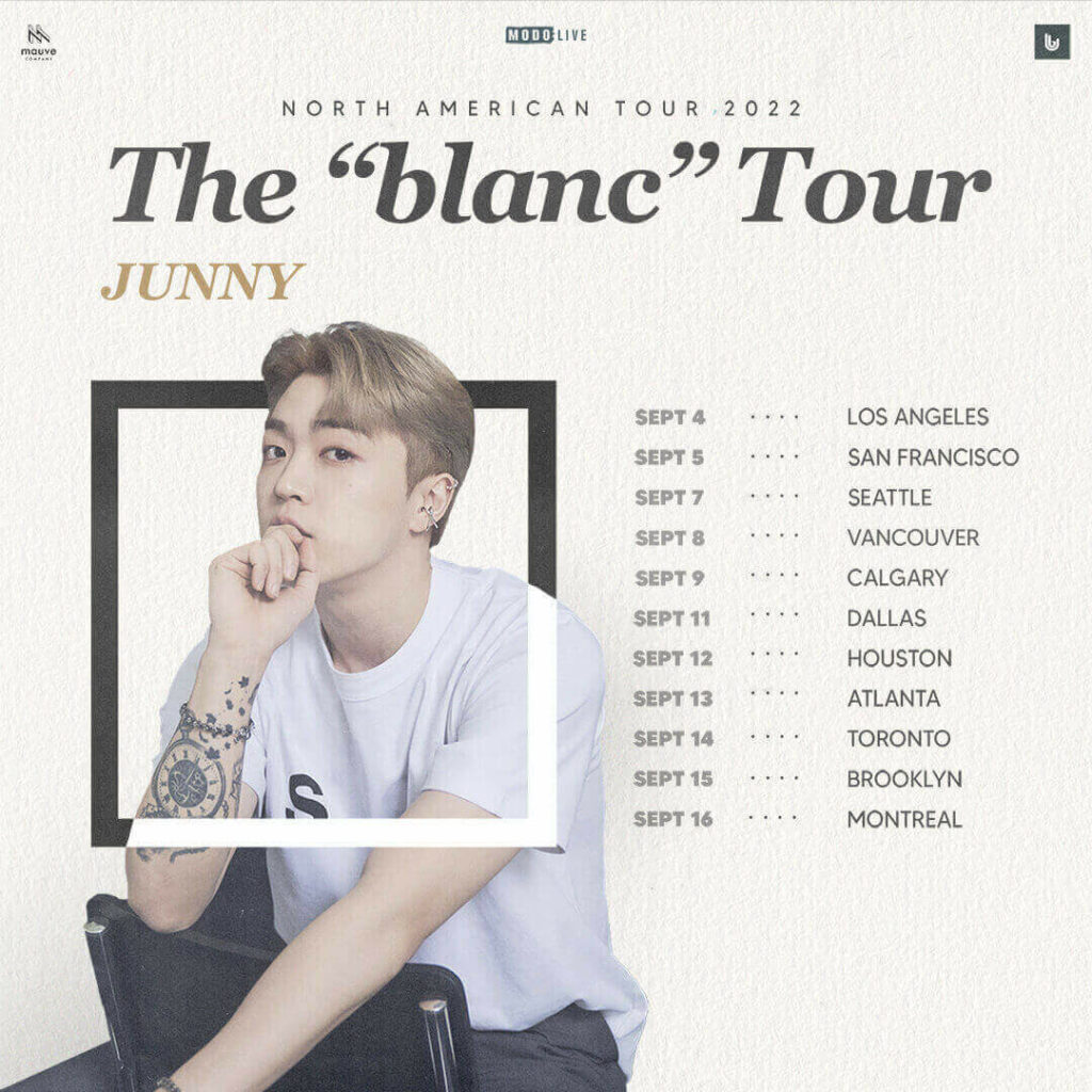 Soloist JUNNY the blanc North American tour