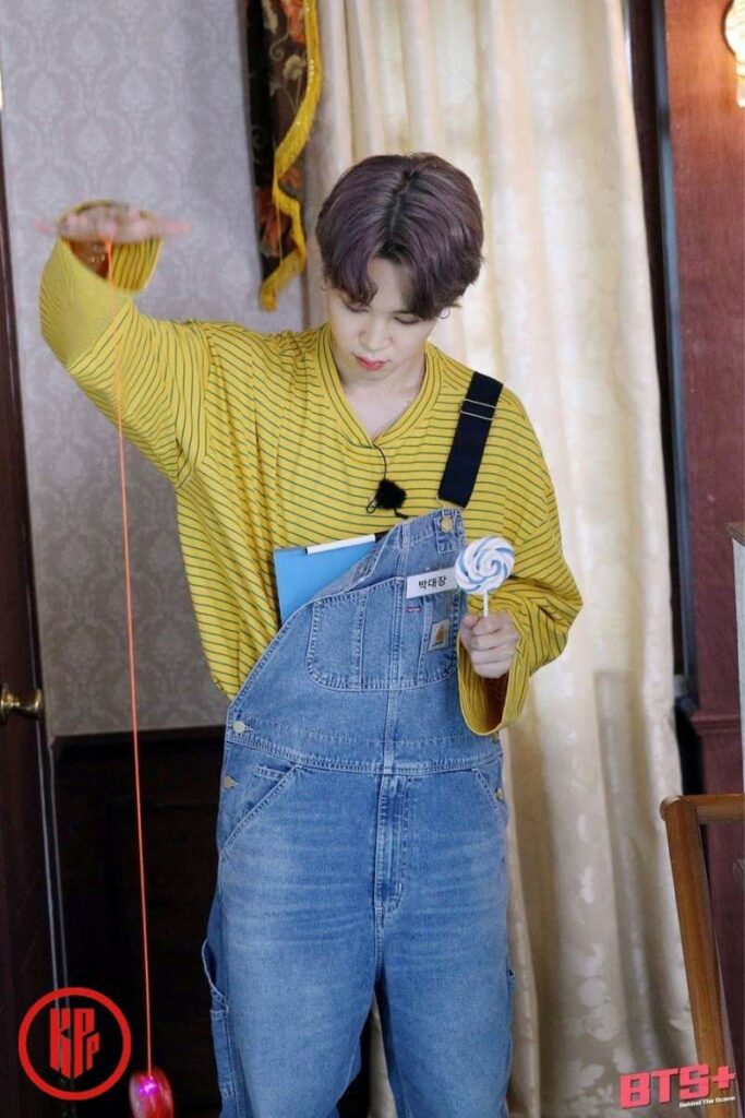 BTS Jimin in minion outfit