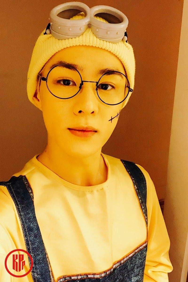 Kpop idols in minion outfit NCT Kun