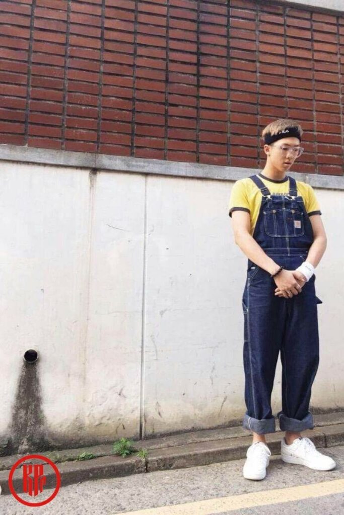 BTS RM dressed in minion outfit