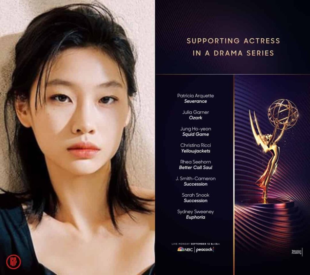 Jung Ho Yeon for Outstanding Supporting Actress In A Drama Series.