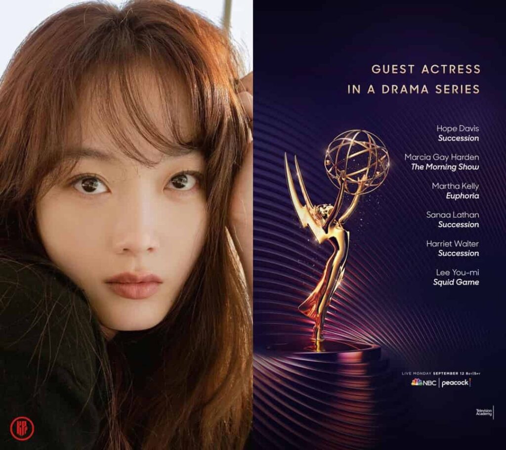 Lee You Mi Squid Game cast for Outstanding Guest Actress in a Drama Series.