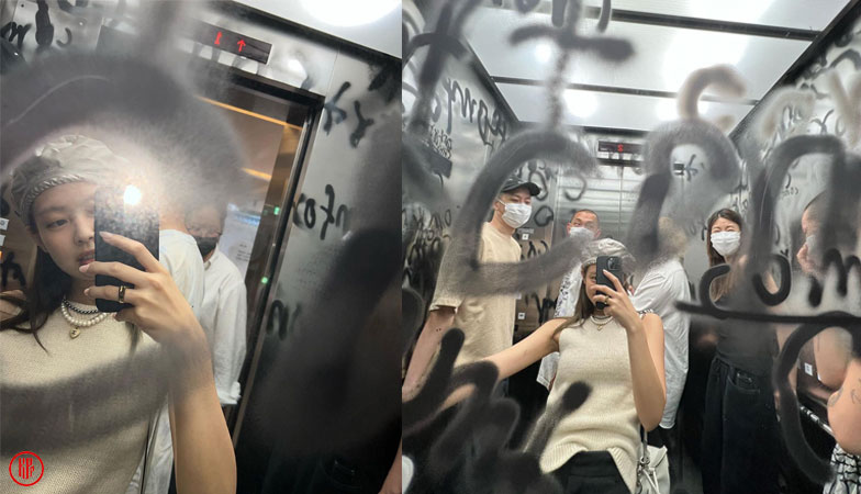 BLACKPINK Jennie posed inside COMFORT’s iconic elevator. | Instagram.