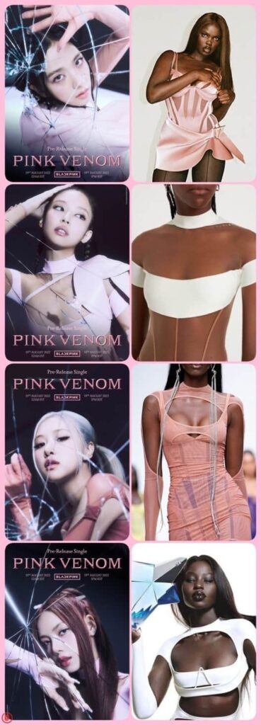 BLACKPINK members are wearing Mugler bodysuits by Caseycad.