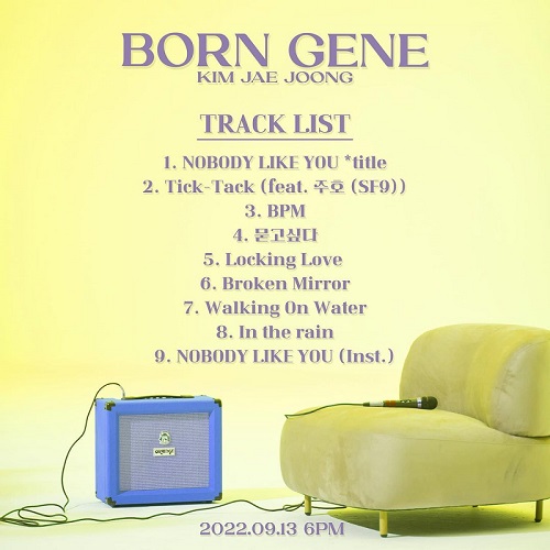 Kim jaejoong comeback september born gene tracklist