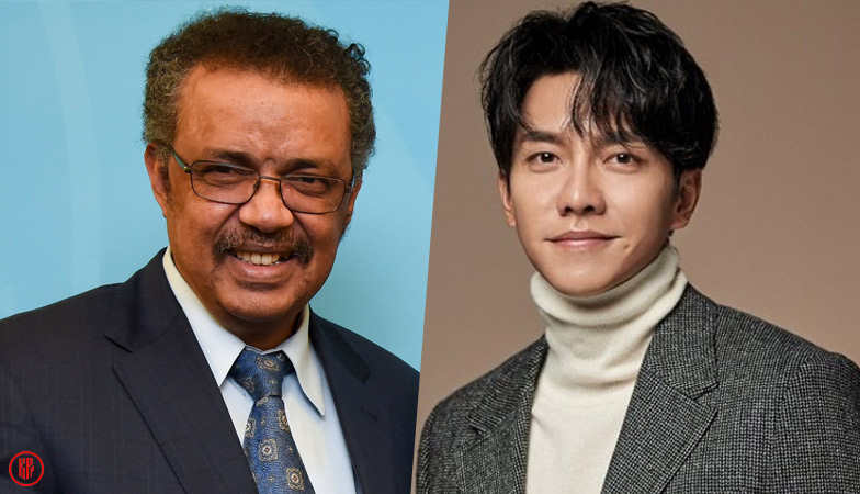 WHO Director-General, Dr. Tedros Adhanom Ghebreyesus, and Lee Seung Gi. | Twitter