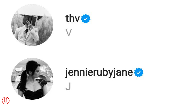 More V and Jennie lovestagram. | Instagram