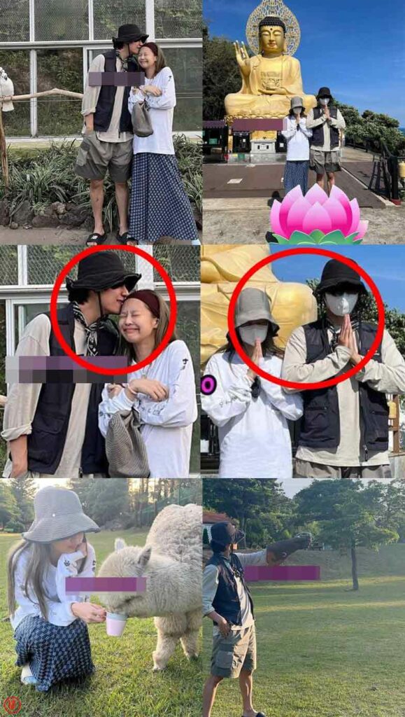 Alleged photo of BTS V and BLACKPINK Jennie in Jeju Island. | Topstarnews