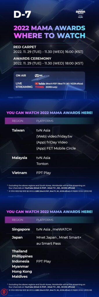 2022 MAMA Awards watching guide.| 2022 MAMA Awards