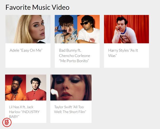 Favorite Music Video Nominations. | theamas.com