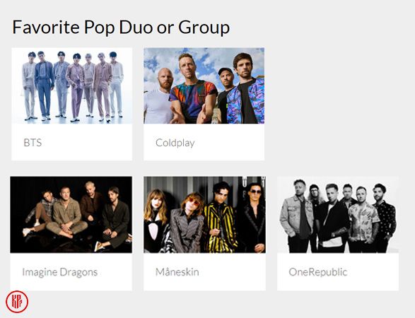 Favorite Pop Duo or Group Nominations. | theamas.com