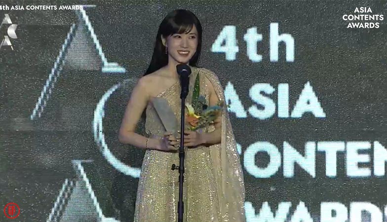 Park Eun Bin shines as the Best Actress for her acting in “Extraordinary Attorney Woo” at 4th Asia Content Awards. | Twitter