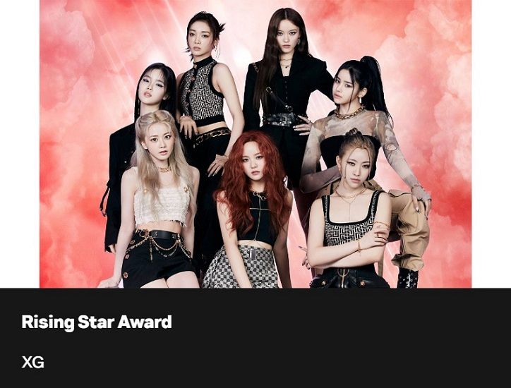 XG win rising star award MTV  VMAJ 2022