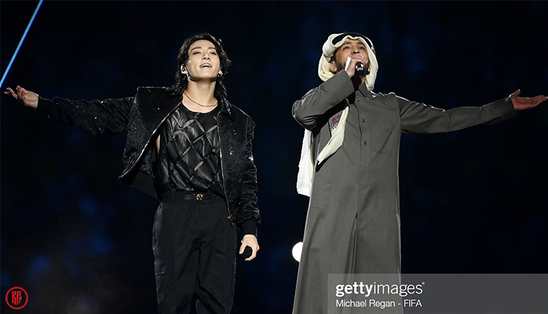 BTS Jungkook performed 2022 FIFA World Cup song, “We Are the Dreamers” with Fahad Al-Kubaisi. | Twitter