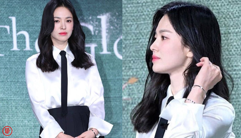 Song Hye Kyo during press conference of The Glory new Korean drama. | Nate