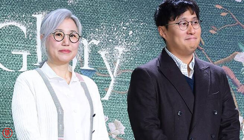 Writer Kim Eun Sook and director Ahn Gil Ho at The Glory press conference. | TV Report