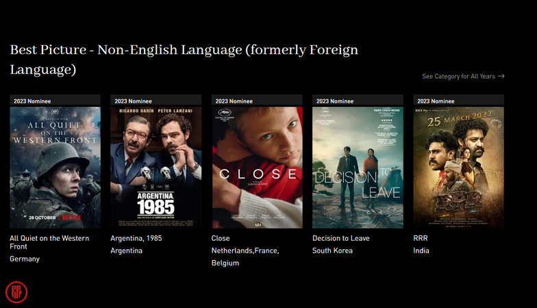 Best Picture: Non-English Language nominations. | Golden Globes