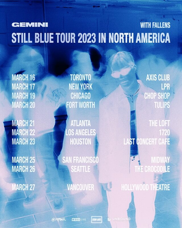 gemini still blue tour setlist