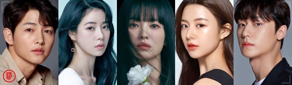  January top 5 most popular Korean drama actors. Left to right: Song Joong Ki, Lim Ji Yeon, Song Hye Kyo, Go Yoon Jung, and Lee Do Hyun.| HanCinema