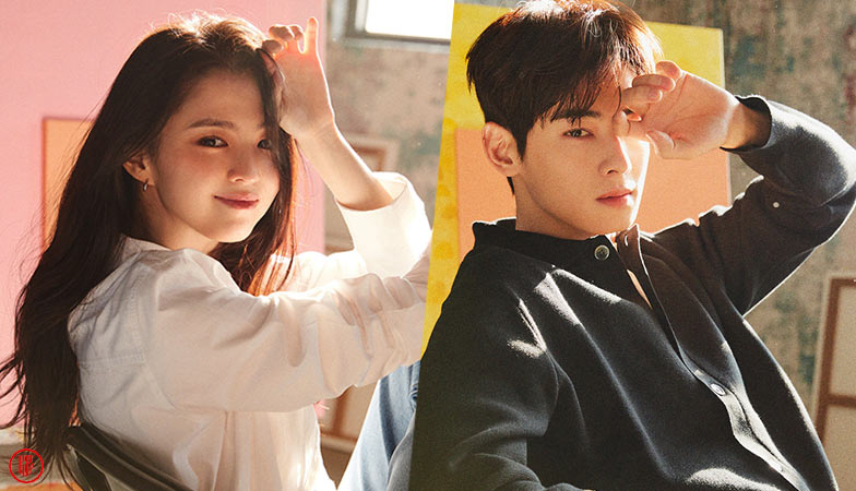 Han So Hee and Cha Eun Woo’s photos for Giordano Korea. | Giordano Korea Official Website