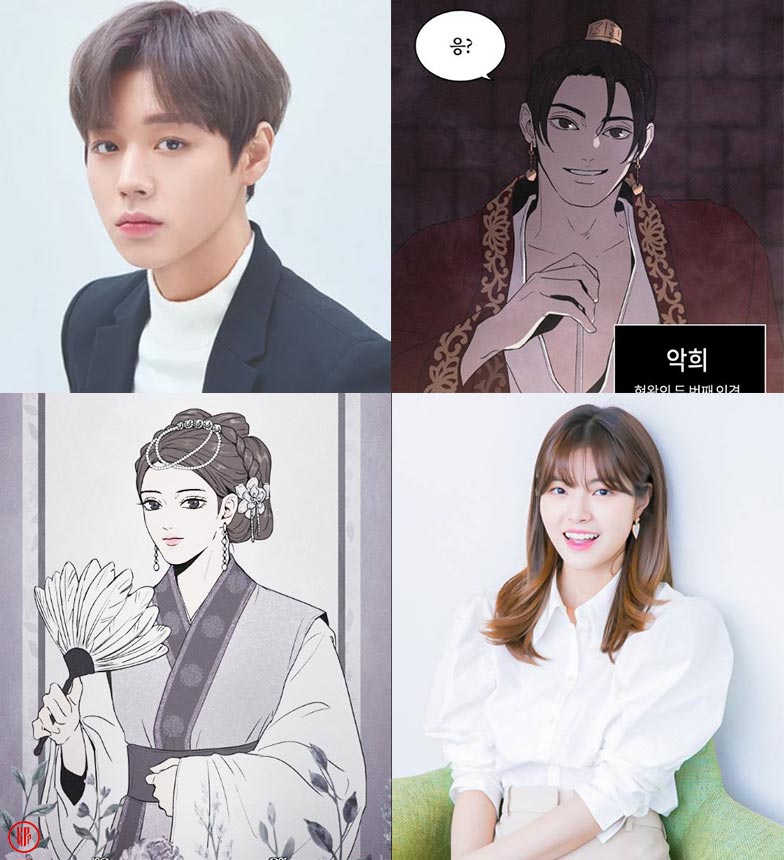Park Ji Hoon and Hong Ye Ji as leads in Fantasy Sonata webtoon drama. | Various Sources