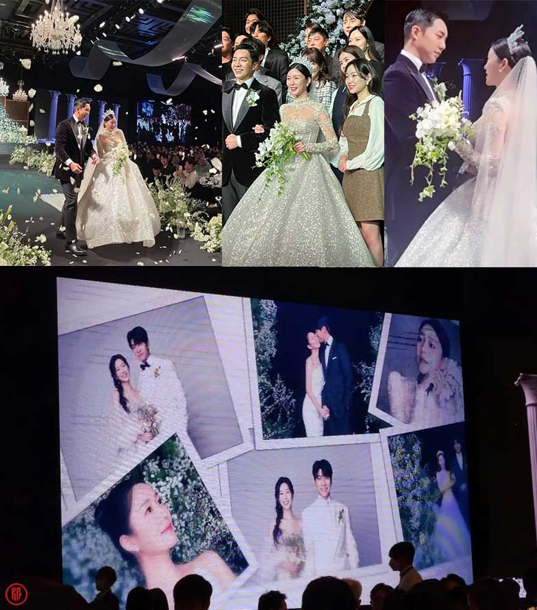Lee Seung Gi and Lee Da In wedding photos. | Twitter