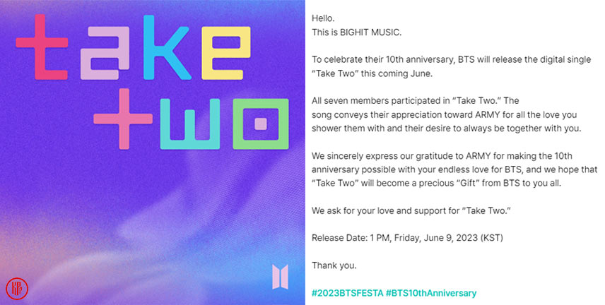 Take Two COMPLETE Timeline Schedule of BTS Festa 2023: Unforgettable 10th Anniversary!