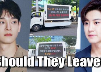 Chen and Chanyeol Leave EXO protest truck