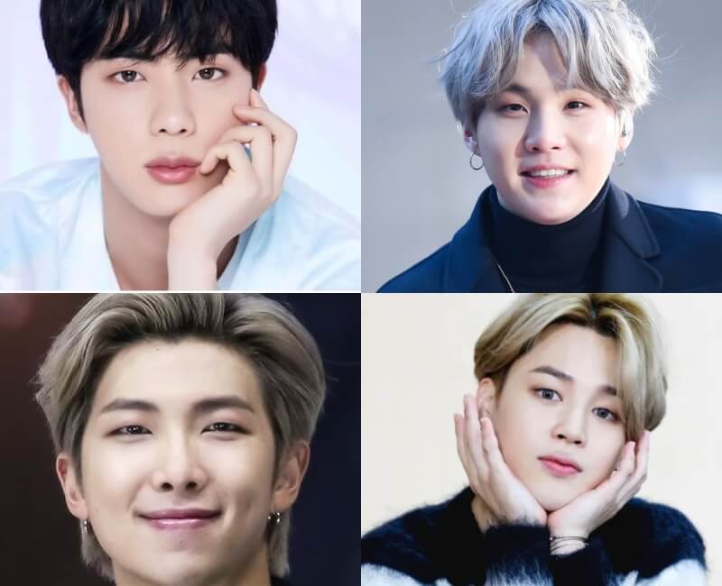 BTS Jin, Suga, RM, Jimin eyes