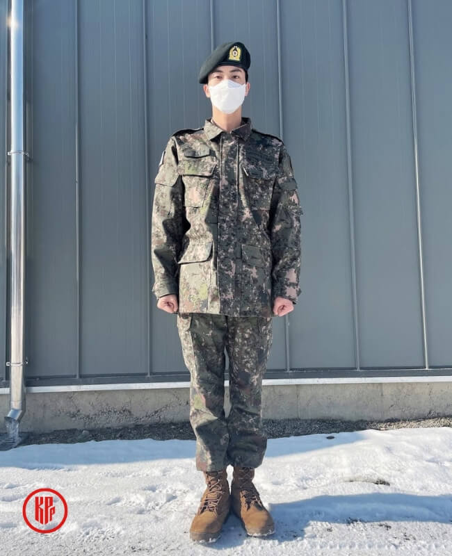 BTS Jin at the military service
