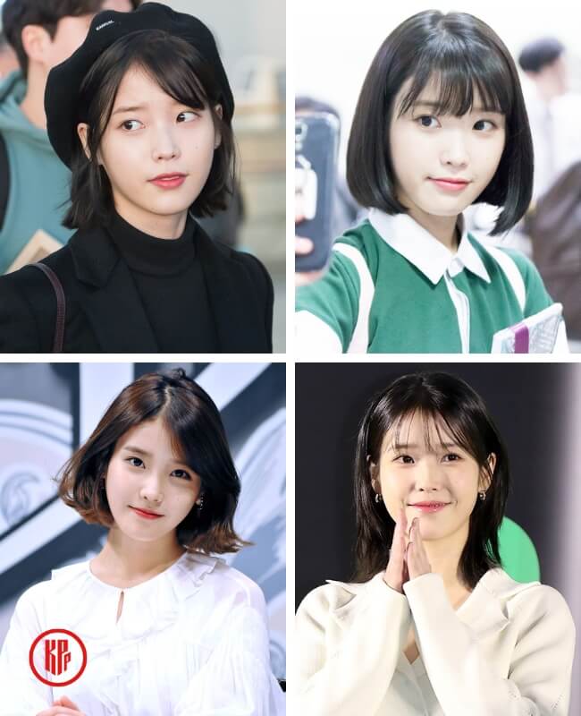 IU short hair