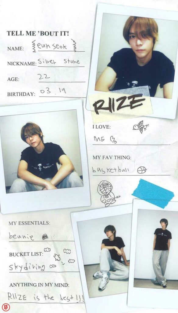 Riize Silver Stone Eunseok profile