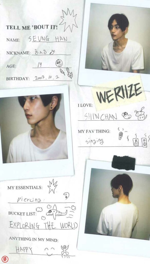 SM Rookies RIIZE Seunghan profile