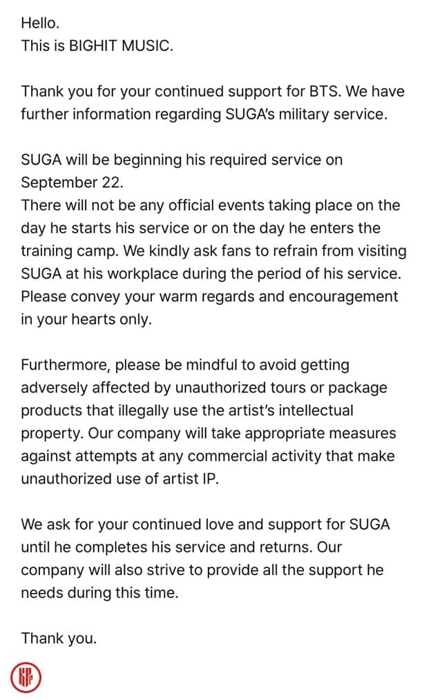 BTS Suga Military Service: Enlistment Date & 3 Cherished Gifts for ARMY - A Heartfelt Farewell